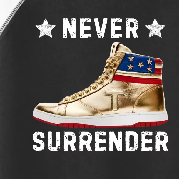 Trump Sneakers Never Surrender Pro Trump Toddler Fine Jersey T-Shirt