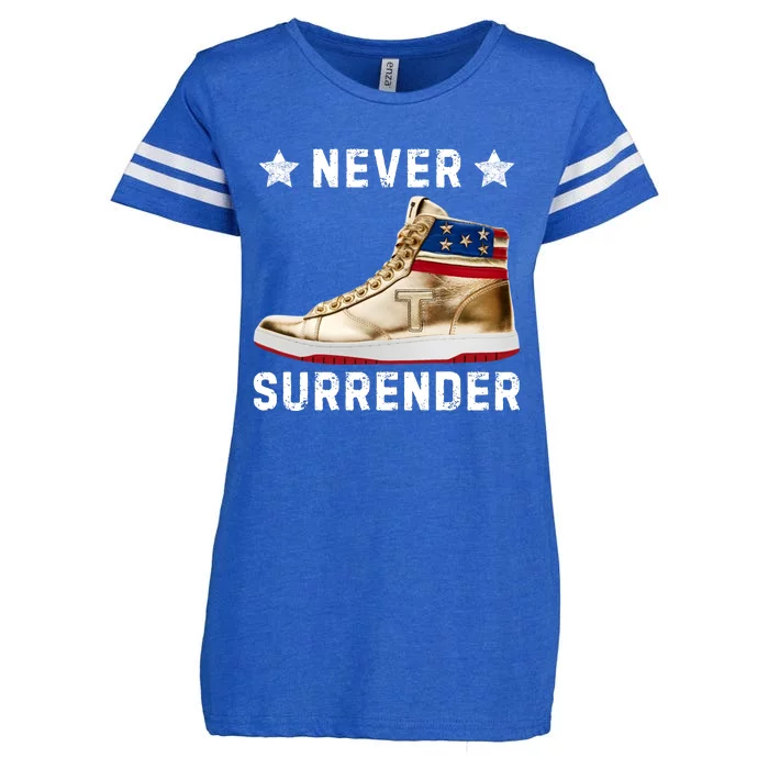 Trump Sneakers Never Surrender Pro Trump Enza Ladies Jersey Football T-Shirt