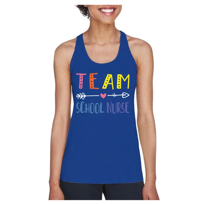 Team School Nurse Health Care Worker Medical Assistant Agent Cute Gift Women's Racerback Tank