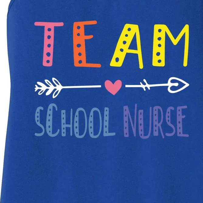 Team School Nurse Health Care Worker Medical Assistant Agent Cute Gift Women's Racerback Tank