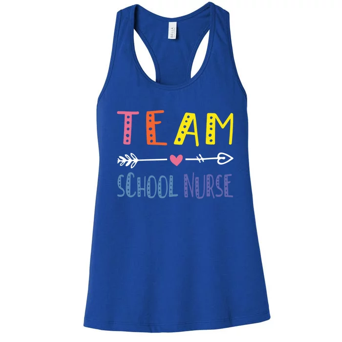 Team School Nurse Health Care Worker Medical Assistant Agent Cute Gift Women's Racerback Tank