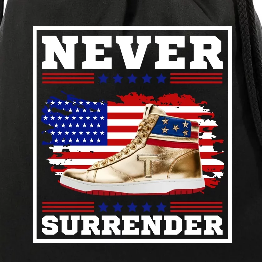 Trump Sneakers Never Surrender Drawstring Bag