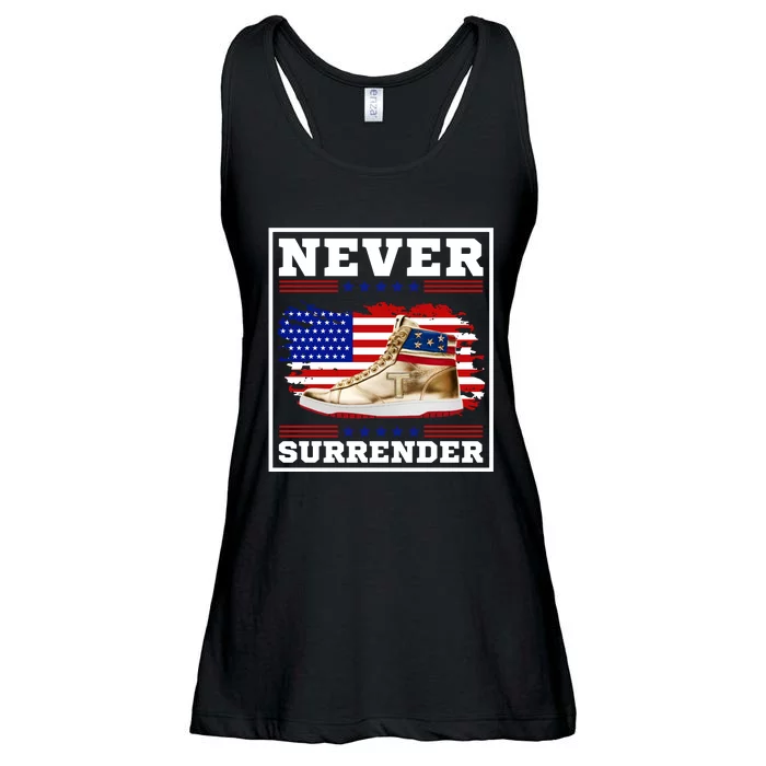 Trump Sneakers Never Surrender Ladies Essential Flowy Tank