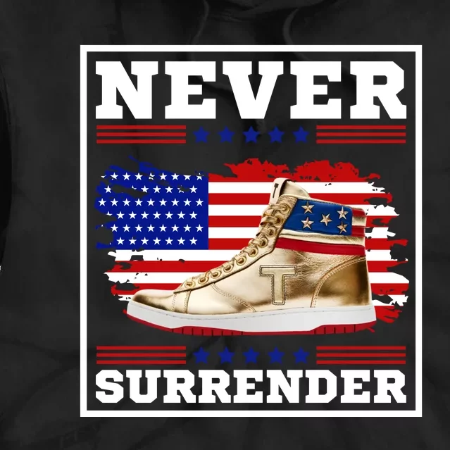 Trump Sneakers Never Surrender Tie Dye Hoodie