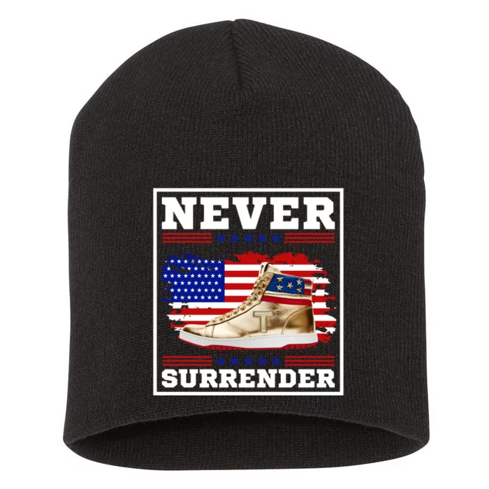 Trump Sneakers Never Surrender Short Acrylic Beanie