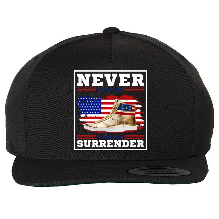 Trump Sneakers Never Surrender Wool Snapback Cap