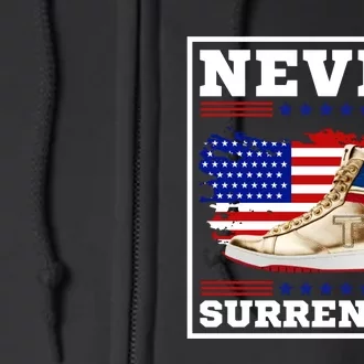 Trump Sneakers Never Surrender Full Zip Hoodie