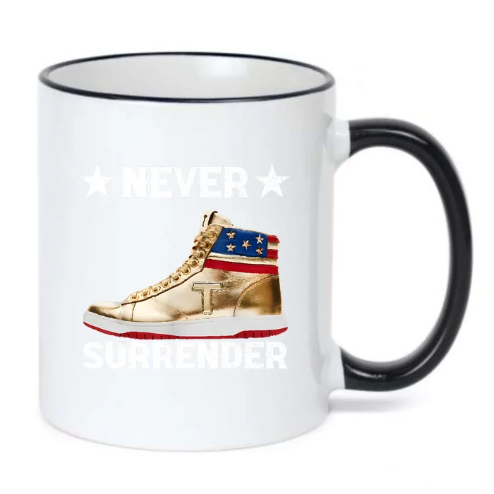 Trump Sneakers Never Surrender Pro Trump Black Color Changing Mug