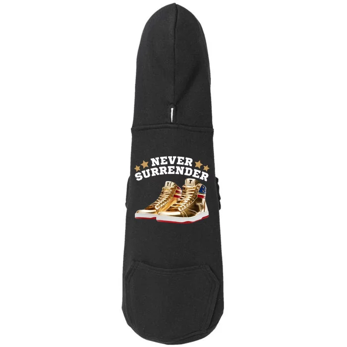 Trump Sneakers Never Surrender Doggie 3-End Fleece Hoodie