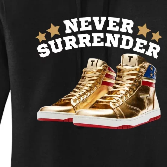 Trump Sneakers Never Surrender Women's Pullover Hoodie