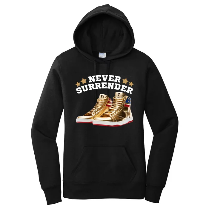 Trump Sneakers Never Surrender Women's Pullover Hoodie