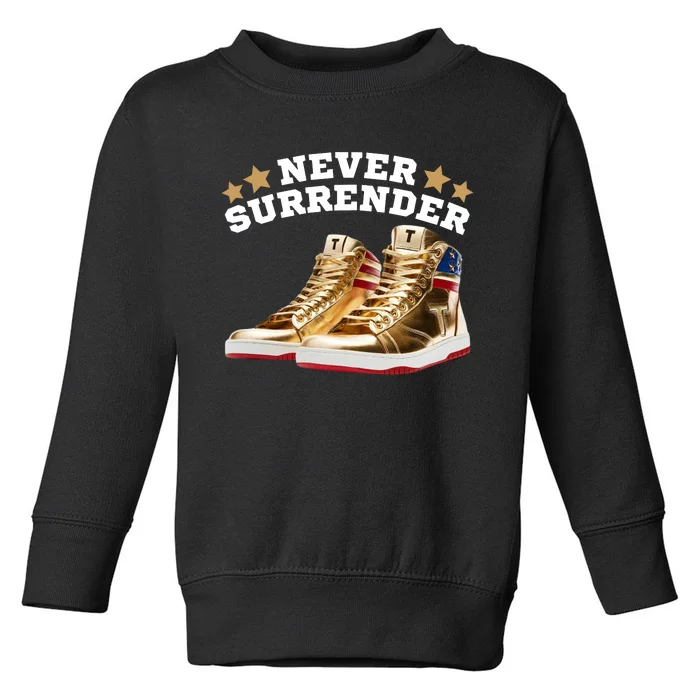 Trump Sneakers Never Surrender Toddler Sweatshirt