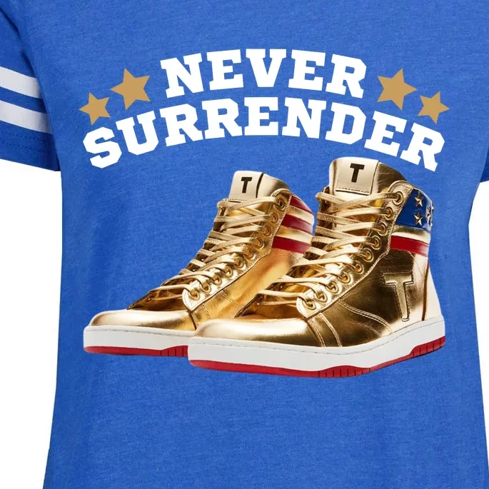 Trump Sneakers Never Surrender Enza Ladies Jersey Football T-Shirt