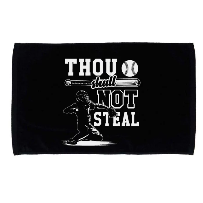 Thou Shalt Not Steal Pitcher Strikeout Baseball Microfiber Hand Towel