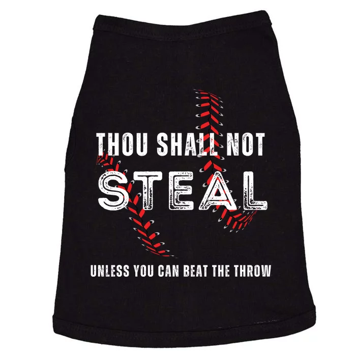 Thou Shall Not Steal Baseball Gift Doggie Tank