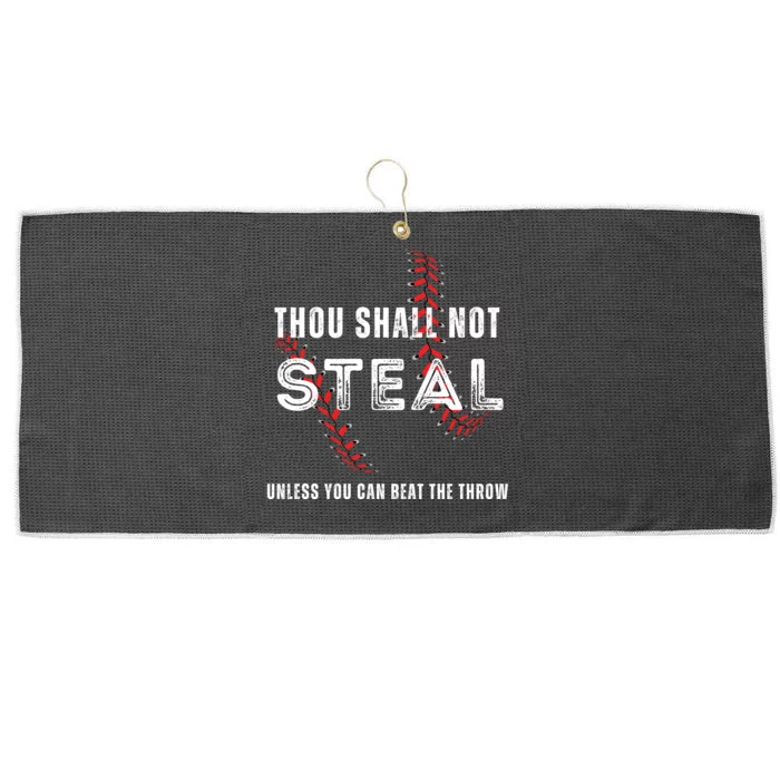 Thou Shall Not Steal Baseball Gift Large Microfiber Waffle Golf Towel