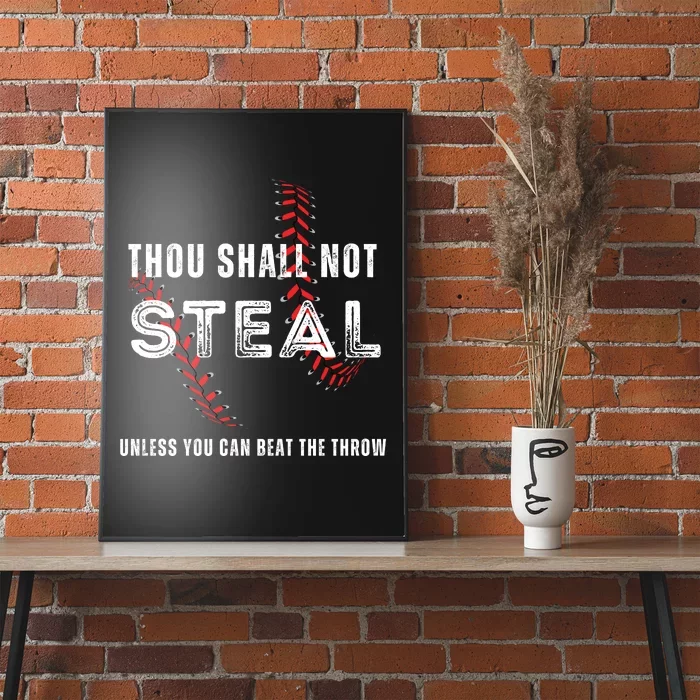 Thou Shall Not Steal Baseball Gift Poster