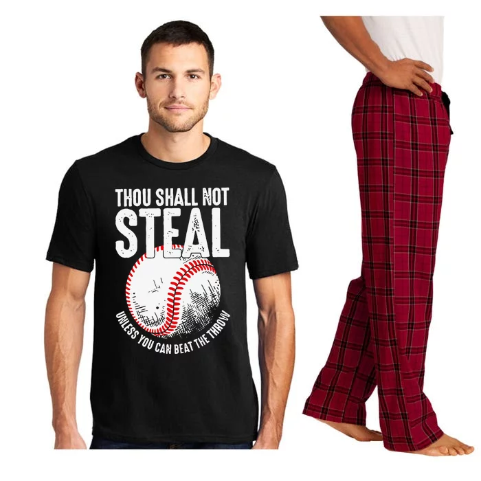 Thou Shall Not Steal Unless You Can Beat The Throw Baseball Pajama Set