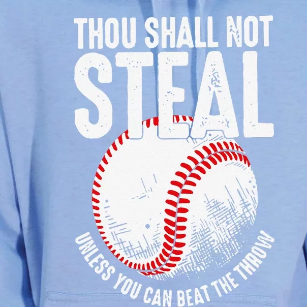 Thou Shall Not Steal Unless You Can Beat The Throw Baseball Unisex Surf Hoodie