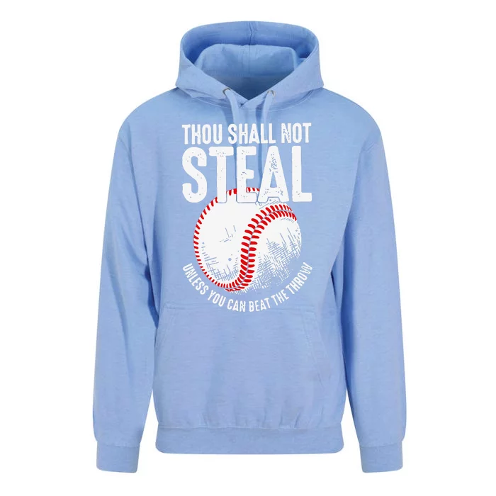 Thou Shall Not Steal Unless You Can Beat The Throw Baseball Unisex Surf Hoodie