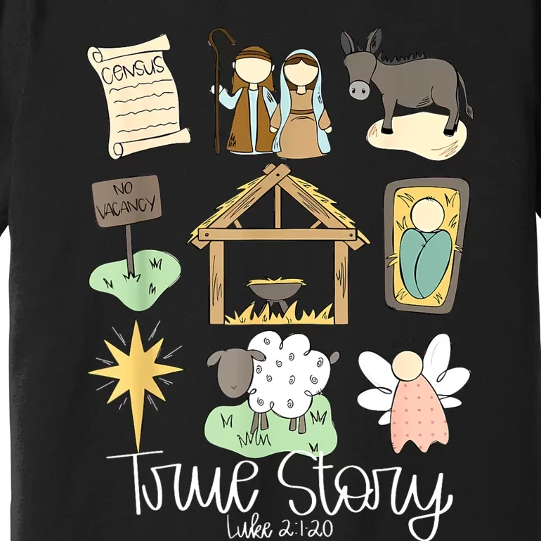 True Story Nativity Christmas Baby God Jesus Christian Premium T-Shirt