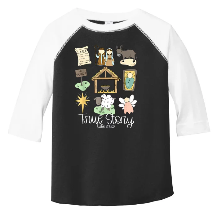 True Story Nativity Christmas Baby God Jesus Christian Toddler Fine Jersey T-Shirt