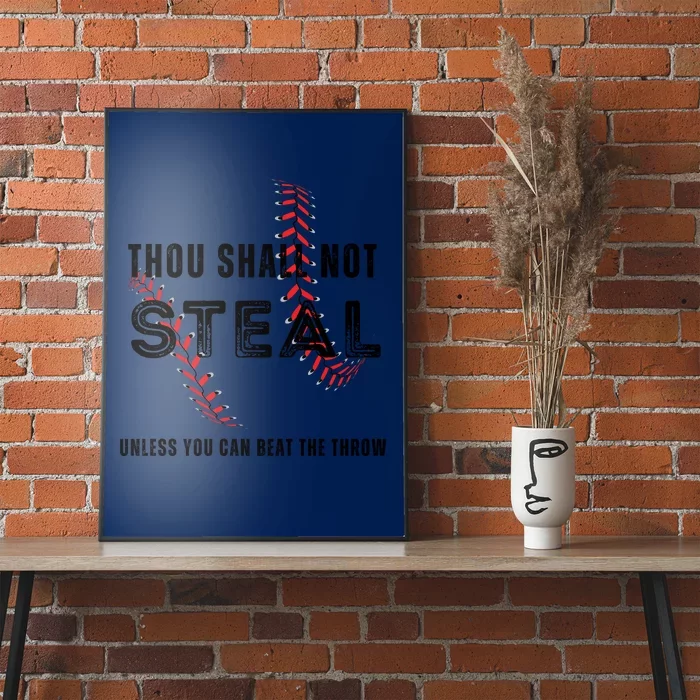 Thou Shall Not Steal Baseball Gift Poster