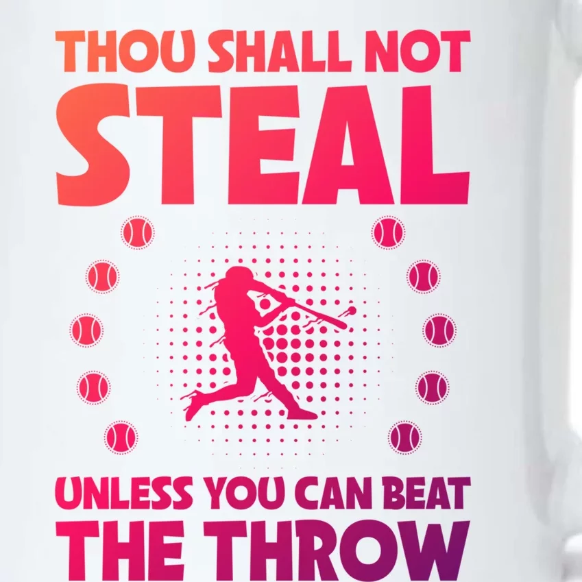 Thou Shall Not Steal Unless You Can Beat The Throw Baseball Gift Black Color Changing Mug