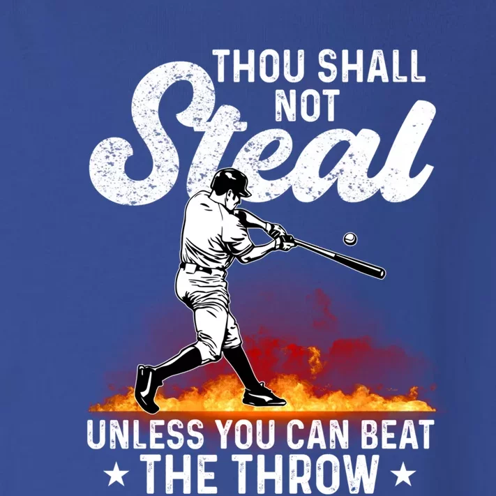 Thou Shall Not Steal Unless You Can Beat The Throw Baseball Gift Toddler Long Sleeve Shirt