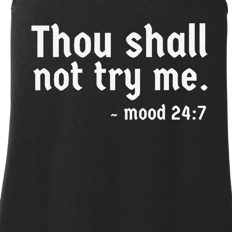 Thou Shall Not Try Me Ladies Essential Tank