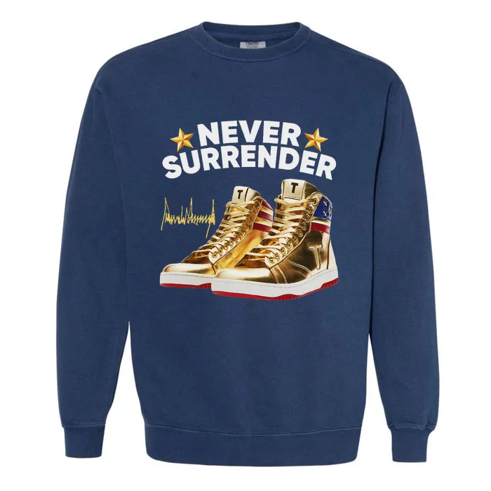 Trump Sneakers Never Surrender Garment-Dyed Sweatshirt