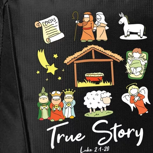 True Story Nativity Christmas Jesus Faith Based Christmas City Backpack