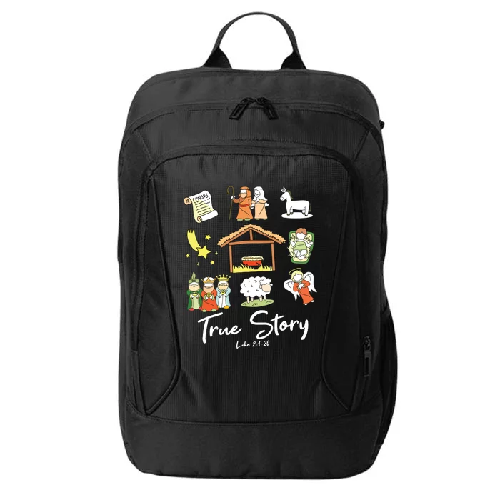 True Story Nativity Christmas Jesus Faith Based Christmas City Backpack