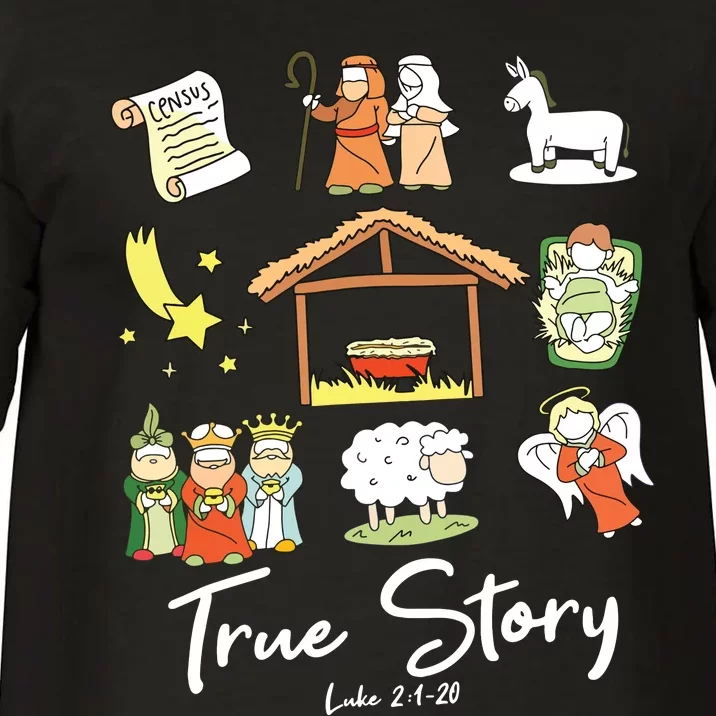 True Story Nativity Christmas Jesus Faith Based Christmas Comfort Colors T-Shirt