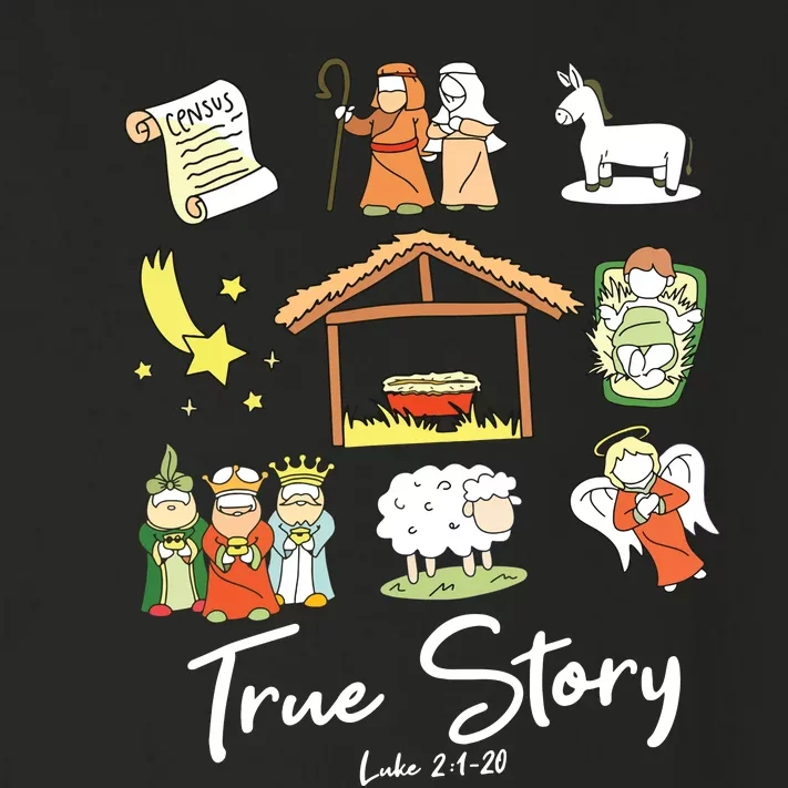 True Story Nativity Christmas Jesus Faith Based Christmas Toddler Long Sleeve Shirt