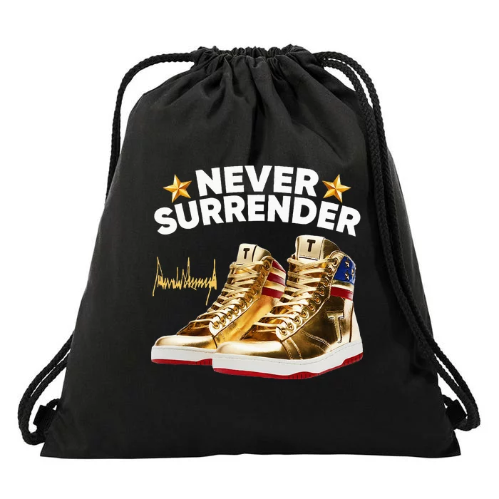 Trump Sneakers Never Surrender Drawstring Bag