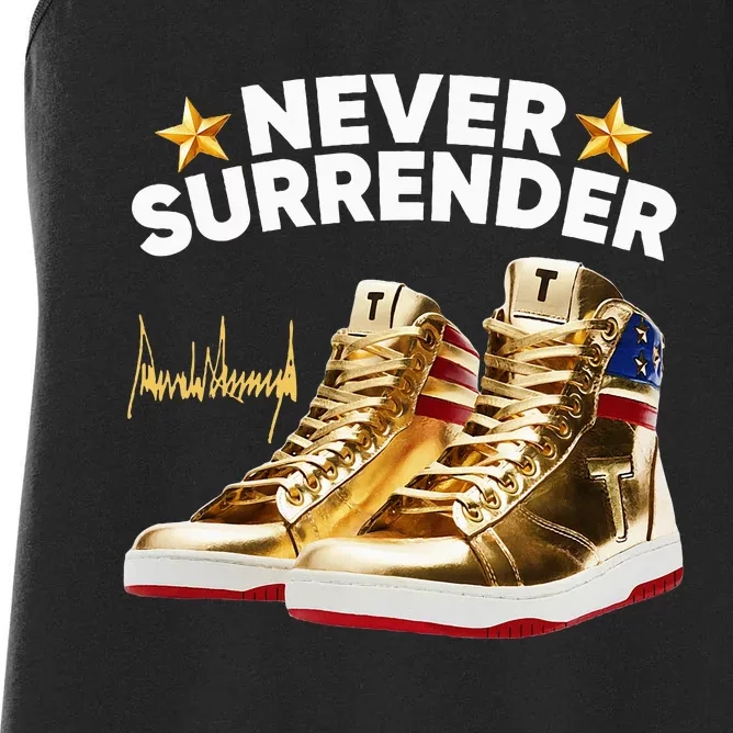 Trump Sneakers Never Surrender Women's Racerback Tank