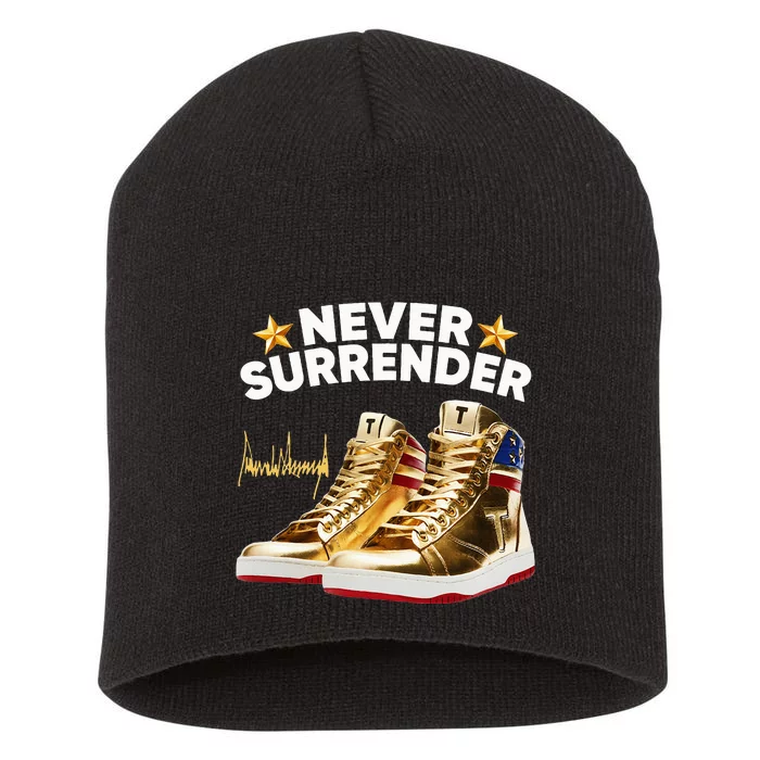 Trump Sneakers Never Surrender Short Acrylic Beanie