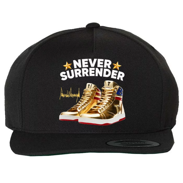 Trump Sneakers Never Surrender Wool Snapback Cap