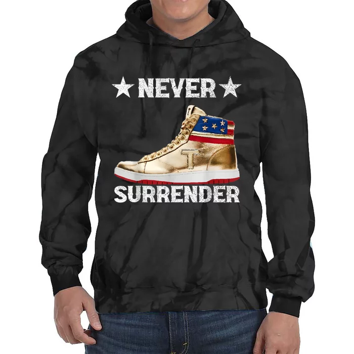 Trump Sneakers Never Surrender Pro Trump Tie Dye Hoodie