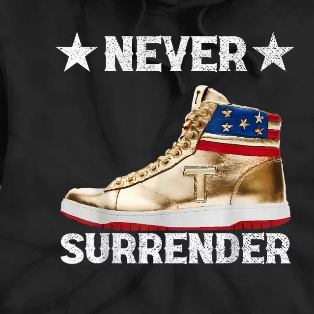 Trump Sneakers Never Surrender Pro Trump Tie Dye Hoodie