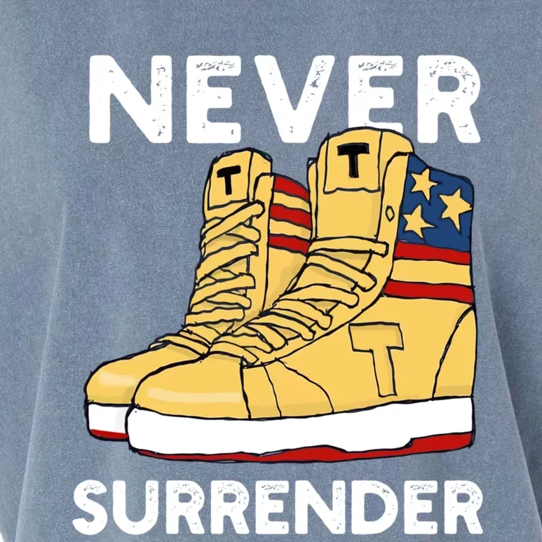 Trump Sneakers Never Surrender Pro Trump Sneakers Garment-Dyed Women's Muscle Tee