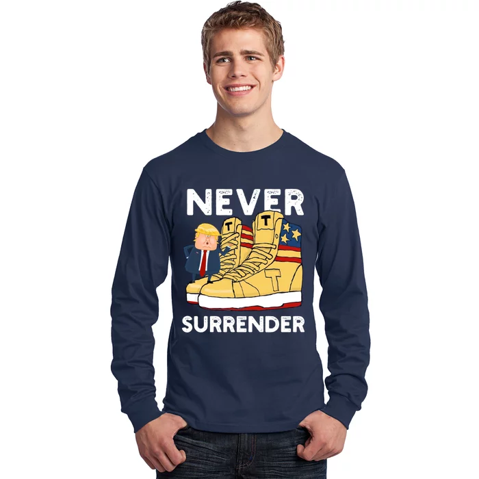 Trump Sneakers Never Surrender Pro Trump Sneakers Long Sleeve Shirt