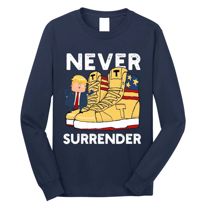 Trump Sneakers Never Surrender Pro Trump Sneakers Long Sleeve Shirt