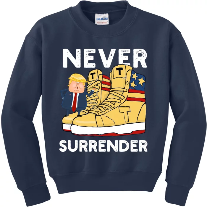 Trump Sneakers Never Surrender Pro Trump Sneakers Kids Sweatshirt