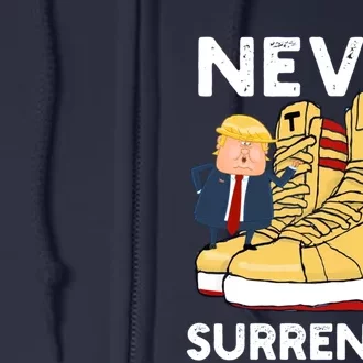 Trump Sneakers Never Surrender Pro Trump Sneakers Full Zip Hoodie