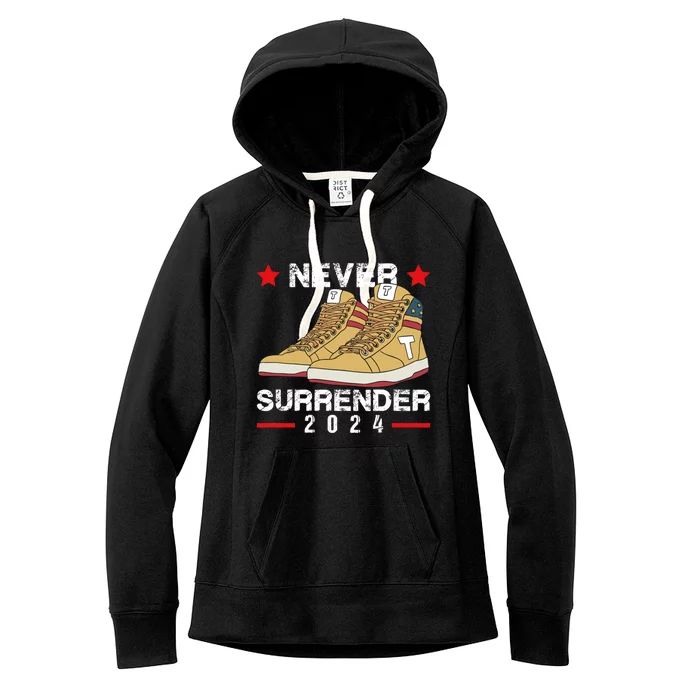 Trump Sneakers Never Surrender Pro Trump Sneakers Women's Fleece Hoodie