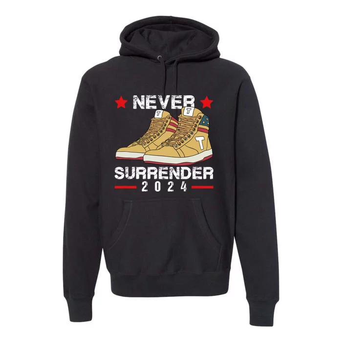 Trump Sneakers Never Surrender Pro Trump Sneakers Premium Hoodie