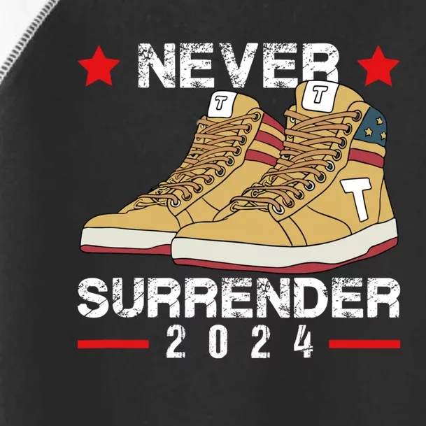 Trump Sneakers Never Surrender Pro Trump Sneakers Toddler Fine Jersey T-Shirt