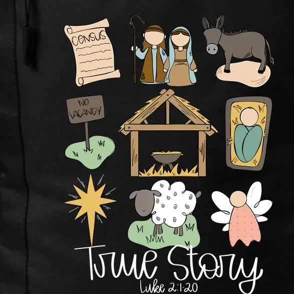 True Story Nativity Christmas Baby God Jesus Christian Daily Commute Backpack